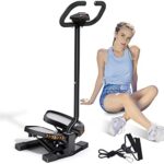 Sportsroyals Stair Stepper for Exercises-Twist Stepper with Resistance Bands and 330lbs Weight Capacity