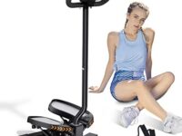 Sportsroyals Stair Stepper for Exercises-Twist Stepper with Resistance Bands and 330lbs Weight Capacity