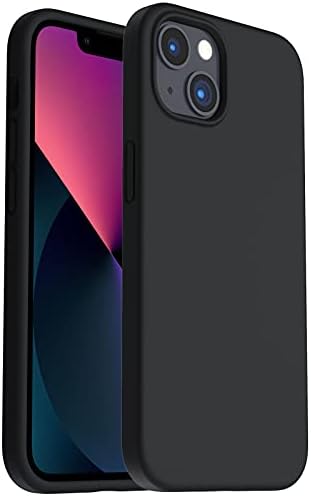 ORNARTO Shockproof Liquid Silicone Designed for iPhone 13 Case Gel Rubber Full Protection Anti-Shock Cover Case Drop Protection 6.1inch-Midnight