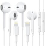 2 Pack Apple Earbuds Wired Lightning iPhone Headphones [Apple MFi Certified] Built-in Microphone & Volume Control in-Ear Headset Compatible with iPhone 14/13/12/11 Pro Max/Xs Max/XR/7/8 Plus-All iOS