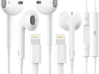 2 Pack Apple Earbuds Wired Lightning iPhone Headphones [Apple MFi Certified] Built-in Microphone & Volume Control in-Ear Headset Compatible with iPhone 14/13/12/11 Pro Max/Xs Max/XR/7/8 Plus-All iOS