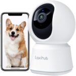 360° View 2K Pet Camera with Phone App, Indoor Security Camera, P2T Baby Monitor, Pan/Tilt, Motion & Sound Detection, Night Vision,Two-Way Audio, Works with Alexa