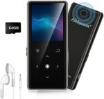 64GB MP3 Player with Bluetooth 5.2, AiMoonsa Music Player with Built-in HD Speaker, FM Radio, Voice Recorder, HiFi Sound, E-Book Function, Earphones Included