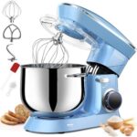 9.5 Qt Stand Mixer, 10-Speed Tilt-Head Food Mixer, Vezzio 660W Kitchen Electric Mixer with Stainless Steel Bowl, Dishwasher-Safe Attachments for Most Home Cooks (Blue)