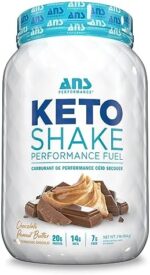 ANS Performance Keto Shake - Low Carb Shake - Gluten Free - Delicious Taste - Healthy Fats - Ready To Mix Drink - 14 Servings, Chocolate Peanut Butter