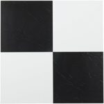 Achim Home Furnishings FTVSO10320 Nexus 12-Inch Vinyl Tile, Solid Black and White