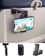 Airplane Cell Phone Holder,NOZEWOWA Handsfree Universal in Flight Phone Mount Clip Portable Foldable Travel Essentials for Flying Plane Tray Seat Back Voyage Gadget Women Men Toddler