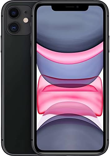 Apple iPhone 11, 64GB, Black - Fully Unlocked (Renewed)