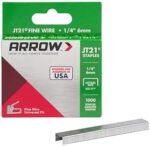 Arrow Fastener 214 Genuine JT21 1/4-Inch Staples, 1,000-Staples