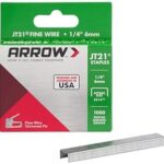 Arrow Fastener 214 Genuine JT21 1/4-Inch Staples, 1,000-Staples