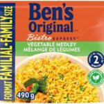 BEN'S ORIGINAL BISTRO EXPRESS Vegetable Medley, Flavoured Rice Side Dish, 490g Family Size Pouch