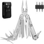 BIBURY Multitool Pliers,19-in-1 Pocket Multi-Tool w/Screwdriver Sleeve,Wire Cutters, Spring-Action Scissors & Nylon Sheath, Stainless Steel Multi-Plier for Survival, Camping, Hunting,Fishing & Hiking