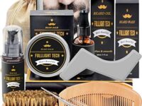 Beard Kit for Men Grooming & Care W/Beard Wash/Shampoo,Beard Shaping Tool,Beard Oil,Beard Balm Leave-in Conditioner,Beard Comb,Beard Brush Scissor,Valentines Day Gifts for Him/Boyfriend/Husband