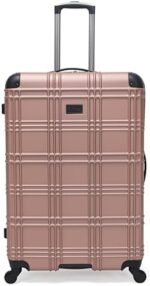 Ben Sherman Nottingham Lightweight Hardside 4-Wheel Spinner Travel Luggage, Rose Gold, 28-inch Checked, Nottingham Lightweight Hardside 4-Wheel Spinner Travel Luggage