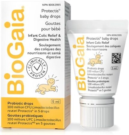 BioGaia Probiotic Baby Drops 5mL (125 Drops) for infant colic relief, newborns and babies