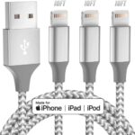 Bkayp Apple MFi Certified iPhone Charger 3pack 10FT Long Lightning Cable Fast Charging High Speed Data Sync USB Cable Compatible iPhone 13/12/11 Pro Max/XS MAX/XR/XS/X/8/7/Plus/6S (Grey White)