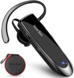 Bluetooth Headset New Bee 24Hrs V5.0 Bluetooth Earpiece Wireless Handsfree Driving Headset with Noise Canceling Mic Headset Case for iPhone Samsung Android Mobile Cell Phone Tablets Office