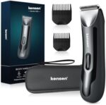 Body Hair Trimmer Men, kensen Electric Groin & Pubic Hair Trimmer Men, Manscape Rechargeable Body Groomer Men Private Parts, Waterproof Ball Shaver/Trimmer for Men Wet & Dry with LED Light Body Shaver