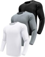 Boyzn Men's 1 or 3 Pack Performance Long Sleeve T-Shirts, UPF 50+ Sun Protection Shirts, Athletic Workout Shirts for Running