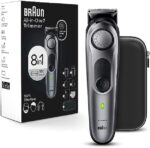 Braun All-in-One Style Kit Series 7 7410, 100% Waterproof 8-in-1 Beard & Body Trimmer for Manscaping, with 8 tools and 100-minute Cordless Runtime