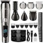 Brightup Beard Trimmer for Men - Electric Razor & Shaver, Cordless Hair Clippers Trimmers Set, IPX7 Waterproof Mens Grooming Kit for Shaving Face, Mustache, Body, Ear, Nose Hair Trimmer, Gifts for Men