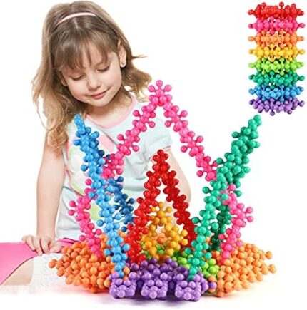 Building Blocks Kids 200 Pieces STEM Toys Educational Building Toys Discs Sets Interlocking Solid Plastic for Preschool Kids Boys and Girls Aged 3+, Safe Material Creativity Kids Toys