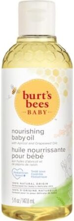 Burt's Bees Baby Nourishing Baby Oil, 100% Natural Origin Baby Skin Care, Paraben Free, Pediatrician Tested, 148ml