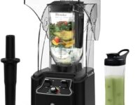 CRANDDI Commercial Quiet Blender, Soundproof Blenders, 2200 Watt Powerful Professional Kitchen Blender with BPA-Free 80oz Pitcher, Smoothie Blender for Commercial and Home K90 (Black)