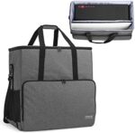 CURMIO Desktop Computer Tower and Monitor Carrying Case, Travel Tote Bag for PC Chassis, Monitor, Keyboard, Cable and Mouse, Earphone, Bag Only, Grey