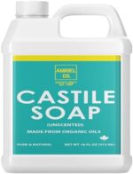 Castile Soap 16 fl oz (454ml) | Natural, Versatile Cleanser for Skin and Home | Gentle Formula for Hair, Body, and Household Use | Eco-Friendly Ingredients | Unscented | Made with Love and Care | By Amriel Co.