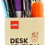 Cello Desk Station, Assorted office stationery items| Ball Pens, Marker, Highlighters |23 Stationery items & 1 pen stand| Ideal for office and home use, Multicolor | Best pen for Exam(Plastic)