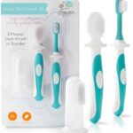 Cherish Baby Care Baby Toothbrush Set (3-24 months) - 3-Pack Baby Finger Toothbrush, Training Toothbrush & Toddler Toothbrush, BPA-Free Toothbrush Baby, Newborn Essentials & Baby Items