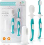 Cherish Baby Care Baby Toothbrush Set (3-24 months) - 3-Pack Baby Finger Toothbrush, Training Toothbrush & Toddler Toothbrush, BPA-Free Toothbrush Baby, Newborn Essentials & Baby Items