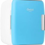 Cooluli Mini Fridge Electric Cooler and Warmer (4 Liter / 6 Can): AC/DC Portable Thermoelectric System w/Exclusive On the Go USB Power Bank Option (Blue)