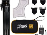 Cordless Trimmer + 4 Guards + Shaping Tool | Great for Beginners & Men Shaping & Edging Hairline + Beard | Trim Buddy