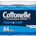 Cottonelle Fresh Care Flushable Wet Wipes, Adult Wet Wipes, 2 Flip-Top Packs, 42 Wipes per Pack (84 Total Flushable Wipes)