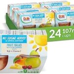 Dole Fruit Bowls Fruit Salad with Extra Cherries in Water, No Sugar Added, Healthy School Snacks, 107ml, 24 Cups, Packaging May Vary