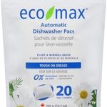 Eco-Max Hypoallergenic Automatic Dishwasher Pacs 20 count, Scent Free