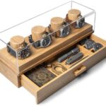 Elevate Your Watch Collection with The Watch Deck – Premium Watch Display Case for 4 Watches – Unique Birthday Gift for Men – Wooden Mens Watch Box & Watch Case – Lifetime Assurance Included