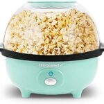 Elite Gourmet EPM330M Automatic Stirring Popcorn Maker Popper, Electric Hot Oil Machine with Measuring Cap & Built-in Reversible Serving Bowl, Great for Home Party Kids, ETL Approved, Mint, 3-Quart