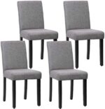 FDW Dining Chairs Dining Room Chairs Parsons Chair Kitchen Chairs Set of 4 for Home Kitchen Living Room, Grey