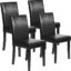 FDW Dining Chairs Dining Room Chairs Parsons Set of 4 Dining Side Chairs for Home Kitchen Living Room (Black)