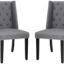 FDW Dining Chairs Set of 2 Dining Room Chairs for Living Room Kitchen Chairs Mid Century Modern Chair upholstered Parsons Chair for Home (Gray)