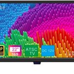 Feihe 22 Inch TV, FHD LED Flat Screen TV 1920 x 1080p IPS Display w/Digital Dual Tuners ATSC/HDMI/VGA/AV/USB, 12 Volt RV TV Built in Dual Speakers Suitable for Kitchen/RV/Caravan and Boat