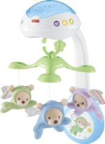 Fisher-Price Baby Crib Toy, 3-in-1 Projection Mobile, Butterfly Dreams Sound Machine with Light Projection for Newborn to Toddler