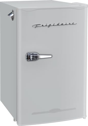 Frigidaire EFR376 Retro Bar Fridge Refrigerator with Side Bottle Opener, 3.2 cu. Ft, Moonbeam