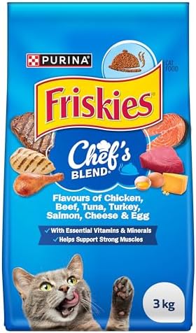 Friskies Chef's Blend Dry Cat Food - 3 kg Bag