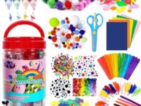 FunzBo Arts and Crafts Supplies for Kids Craft Art Supply Kit for Toddlers Age 4 5 6 7 8 9 All in One D.I.Y. Crafting School Kindergarten Homeschool Supplies Arts Set Crafts for Kids