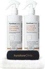 Furniture Clinic Carpet & Upholstery Care Kit | Clean, Protect, and Prevent Stains, Odors, and Dirt for Upholstery, Carpet, Furniture, Fabric, Textiles and More with our Cleaner and Protector Sprays