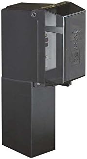 GPD19B-1 Gard-N-Post Low-Profile Outdoor Landscape Lighting Post Enclosure with Outlet Cover, 19.5-Inch, Black, 1-Pack